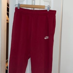 Nike dark red sweatpants